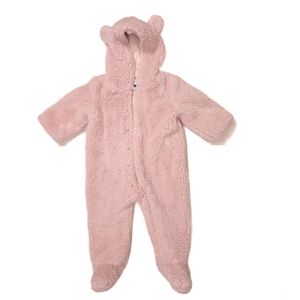 Janie and Jack Soft Pink Fleece Footie